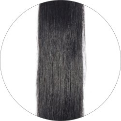 #1 Black, 50 cm, Injection, Double drawn Tape Extensions