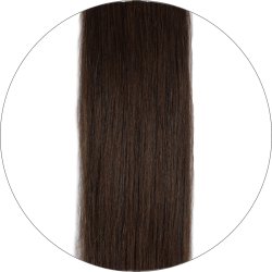 #2 Dark Brown, 60cm, 50g , Tape Extensions, Single drawn