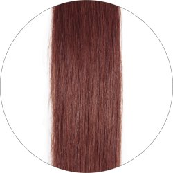 #33 Mahogany Brown, 60cm, 50g , Tape Extensions, Single drawn
