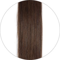 #4 Chocolate Brown, 70cm, 50g , Tape Extensions, Single drawn