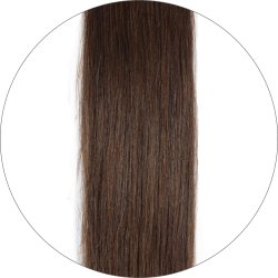 #4 Chocolate Brown, 60 cm, Double drawn Tape Extensions