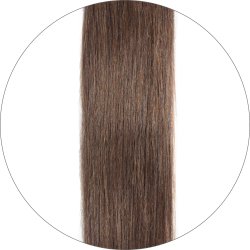 #6 Medium Brown, 60 cm, Tape Extensions, Double drawn