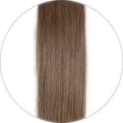 #8 Brown, 40 cm, Double drawn Tape Extensions