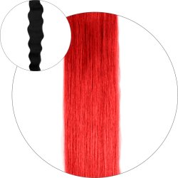 #Red, 50 cm, Natural Wave Nail Hair