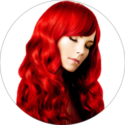 #Red, 70 cm, Nail hair, Single drawn