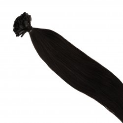 #1 Black, 60cm, 50g, Nail hair, Double drawn