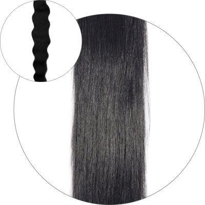#1 Black, 50 cm, Natural Wave Nail Hair