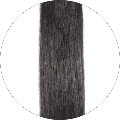 #1B Black Brown, 50 cm, Tape Extensions, Double drawn