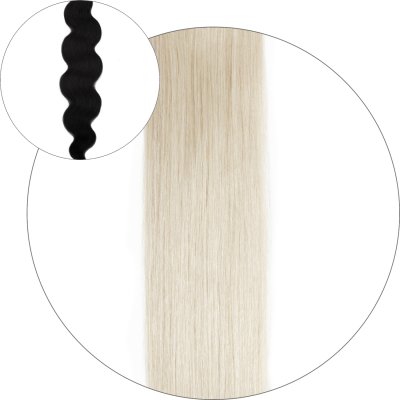 #6001 Extra Light Blonde, 50 cm, Body Wave Tape Extensions