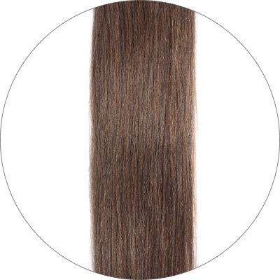 #6 Medium Brown, 60 cm, Double drawn Nail Hair