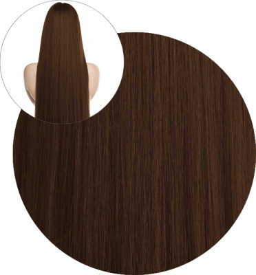 #6 Medium Brown, 60 cm, Double drawn Nail Hair