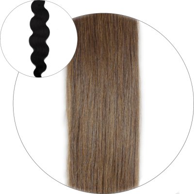 #8 Brown, 50 cm, Body Wave Tape Extensions