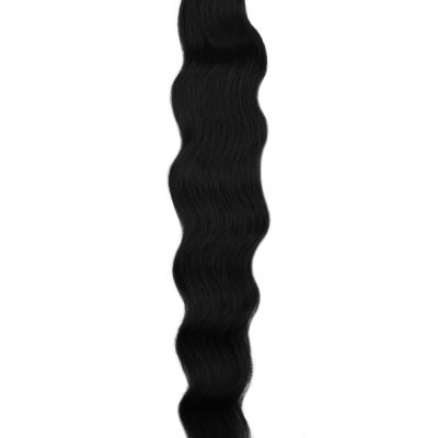 #1 Black, 50cm, 50g, Natural Wave Nail Hair