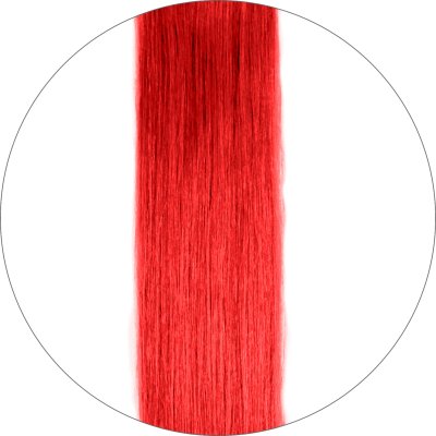 #64 Rojo Brillante, 60cm, 50g , Tape Extensions, Double drawn